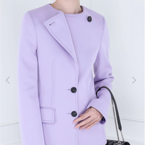 MSGM Lilac Double-breasted Jacket Lavender Blazer size small New - Picture 2 of 8